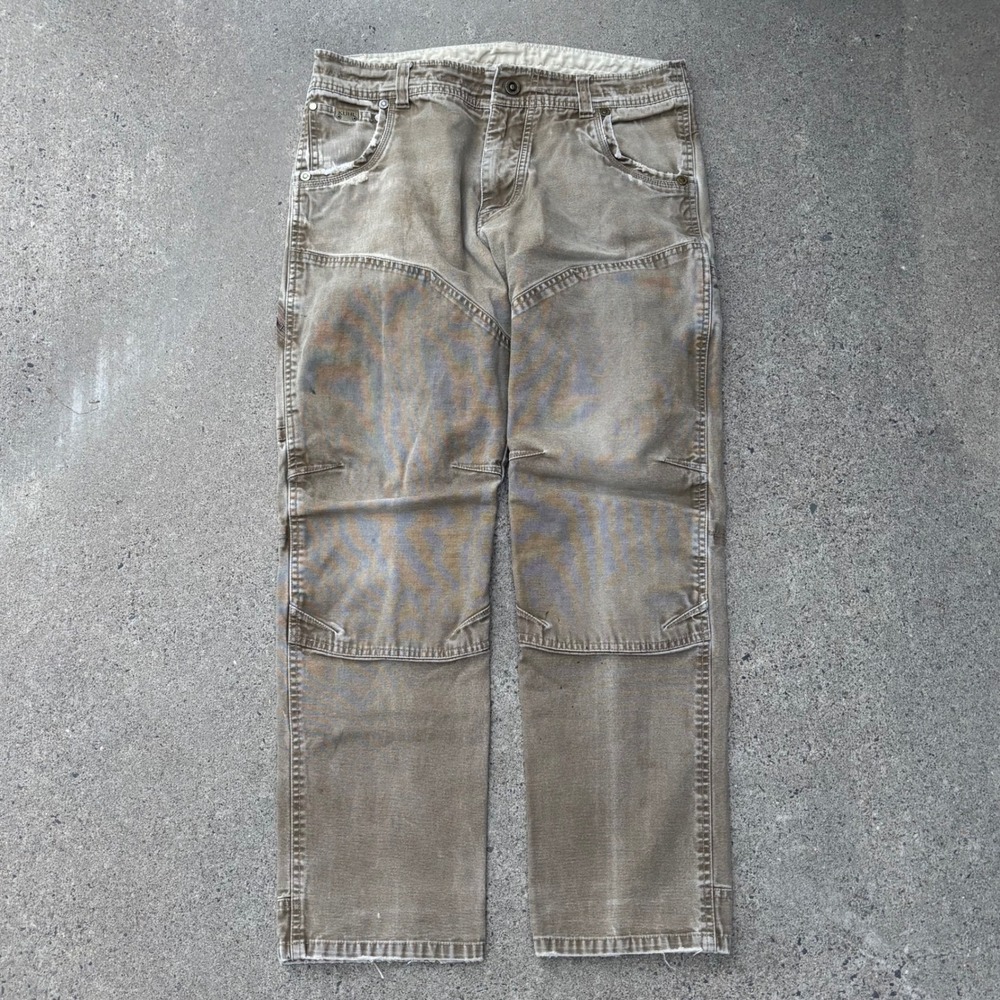 Kuhl The Law Distressed Patina Gorpcore Hiking Tan Khaki Men's Pants Size 36x32